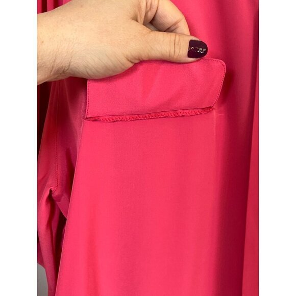 Vintage Festive Top 16 Pink Retro Holiday Feminine 70s Classic Preppy Resort - Picture 6 of 13